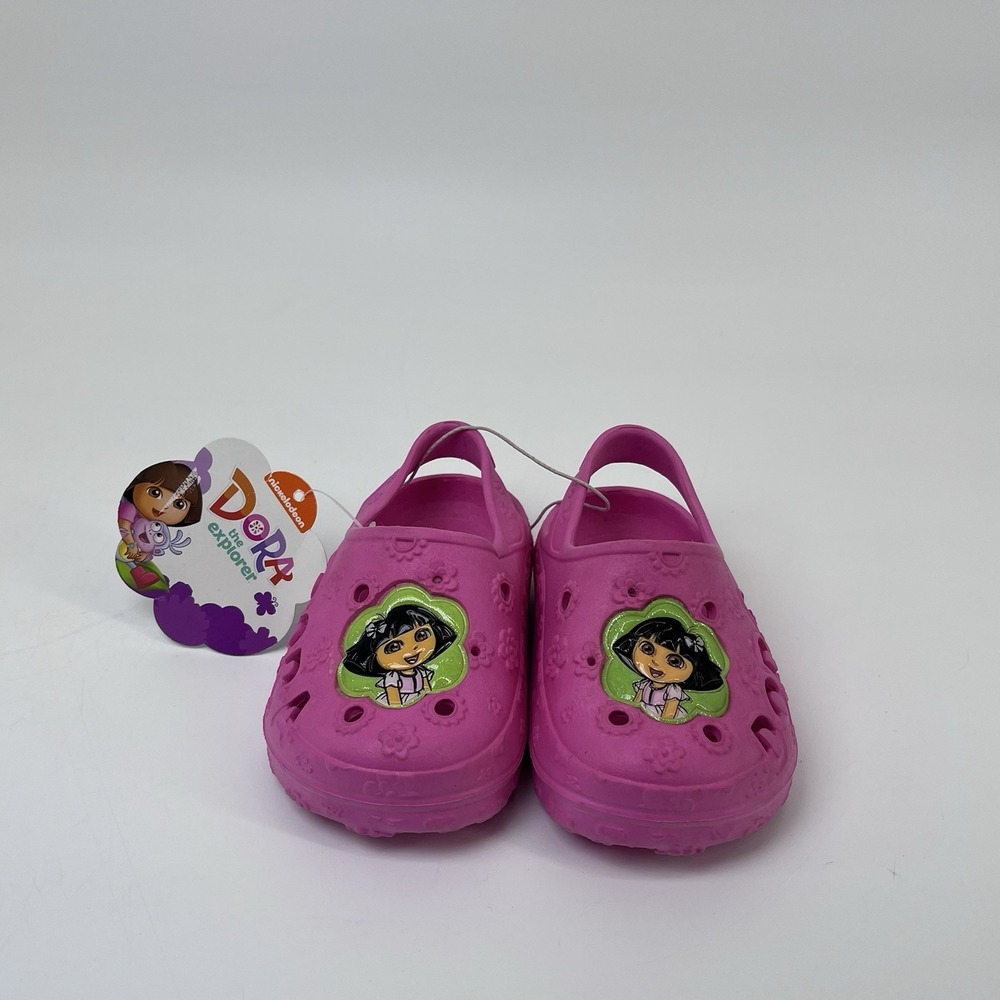 Dora the Explorer Pink Clogs Toddler Size 5-6 2015 Nickelodeon New With Tags